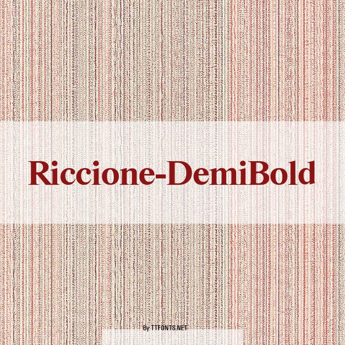 Riccione-DemiBold example