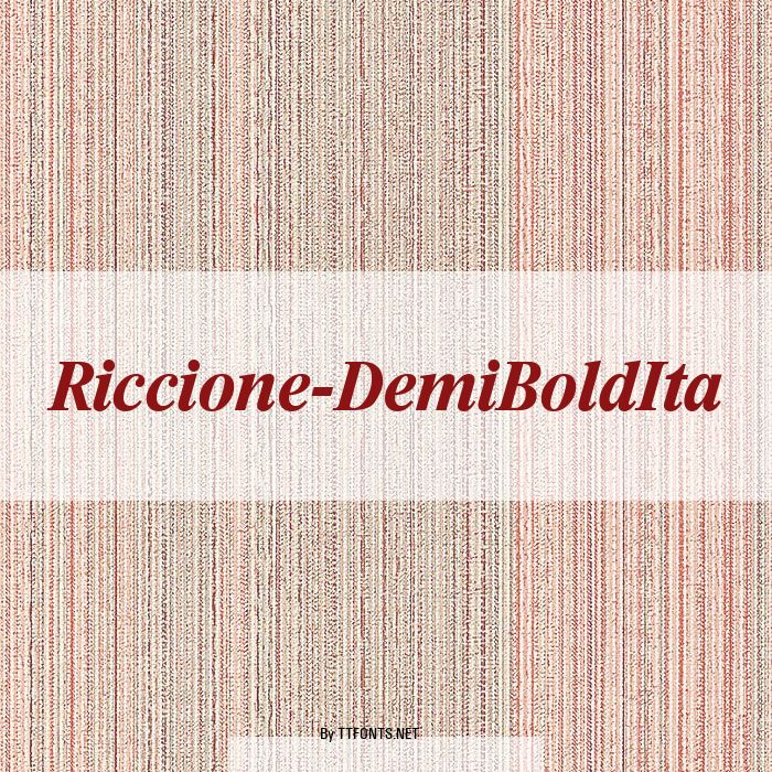 Riccione-DemiBoldIta example