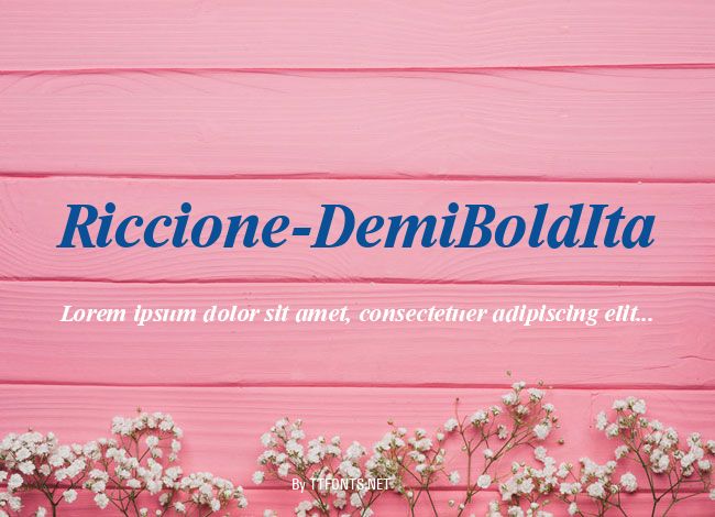 Riccione-DemiBoldIta example