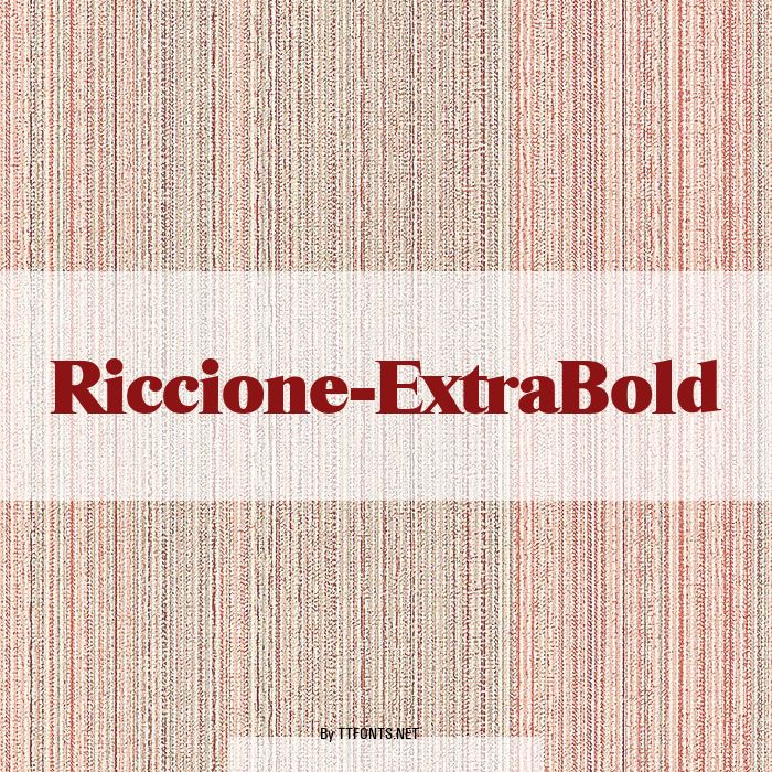 Riccione-ExtraBold example