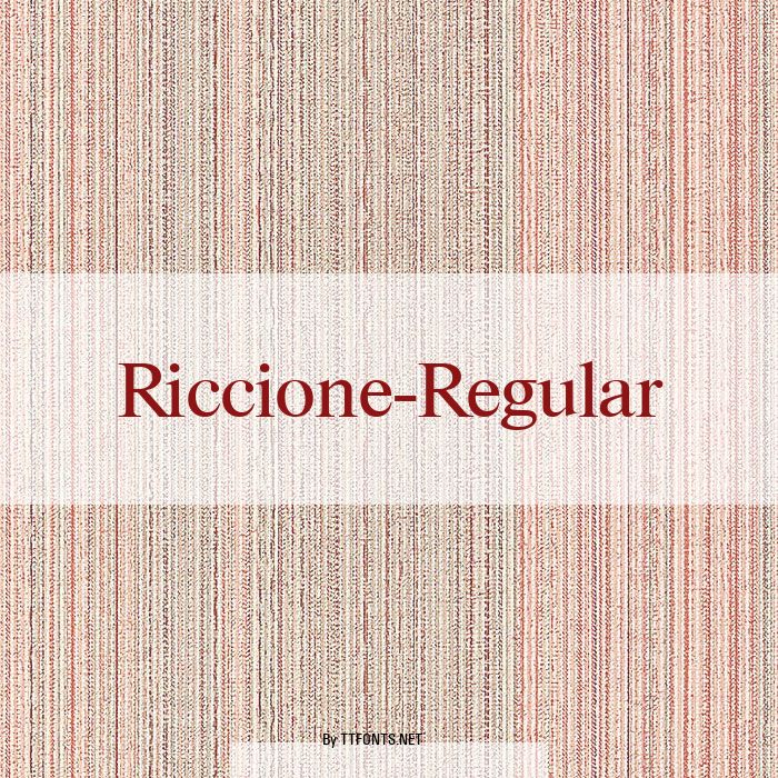 Riccione-Regular example