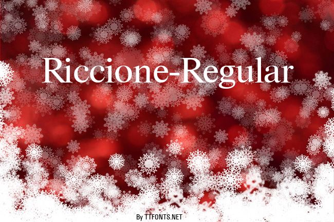 Riccione-Regular example