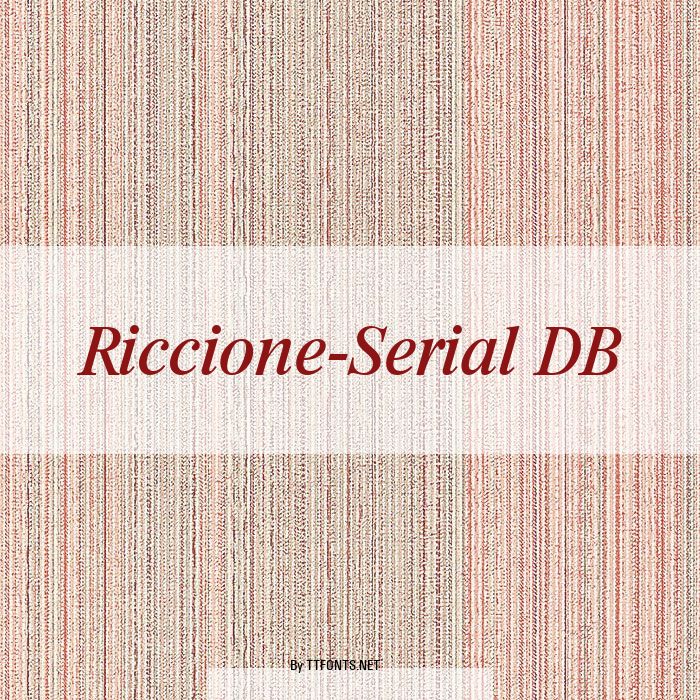 Riccione-Serial DB example
