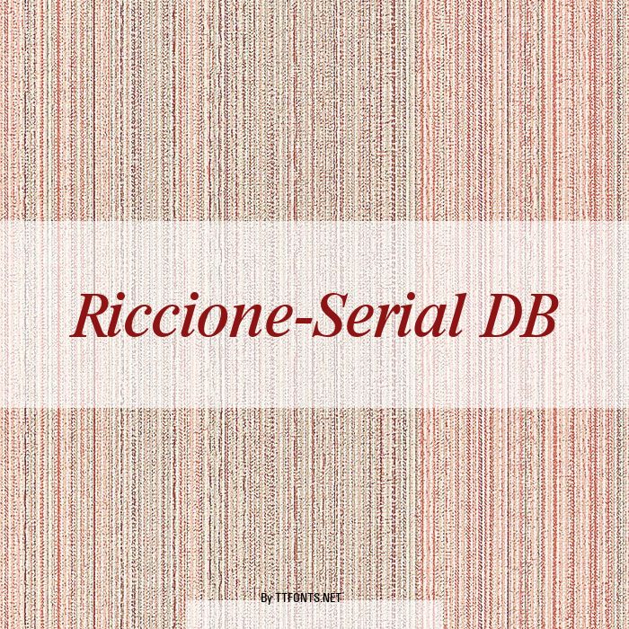 Riccione-Serial DB example