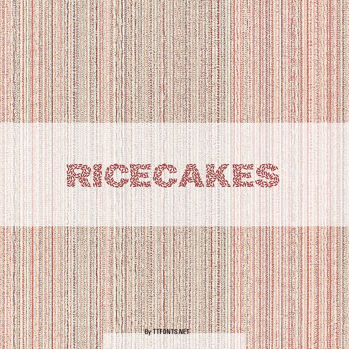 Ricecakes example