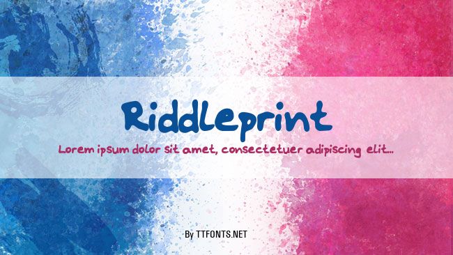 Riddleprint example