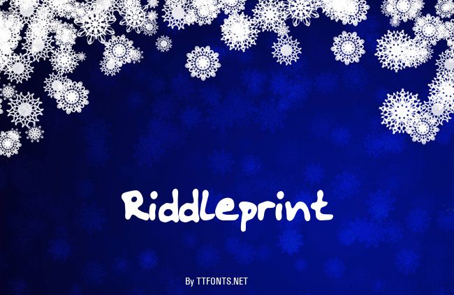 Riddleprint example