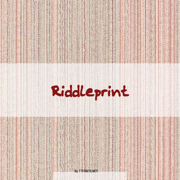 Riddleprint example