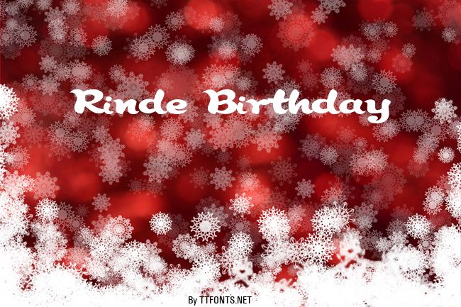 Rinde Birthday example
