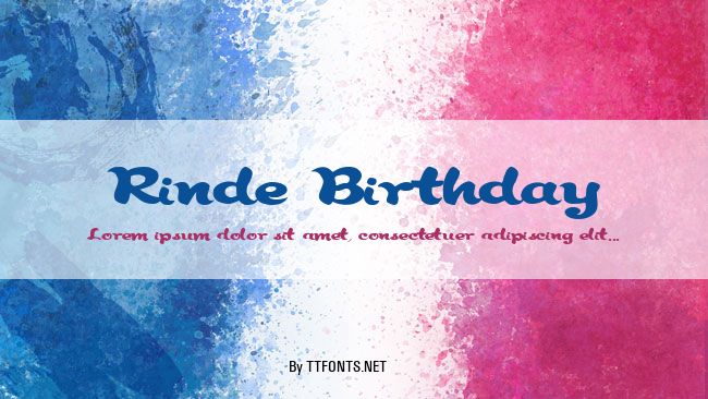 Rinde Birthday example