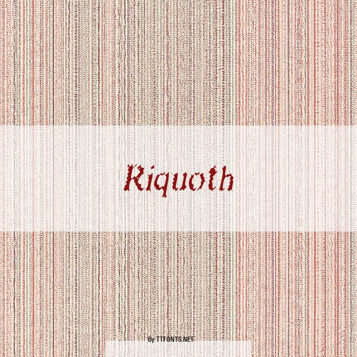 Riquoth example
