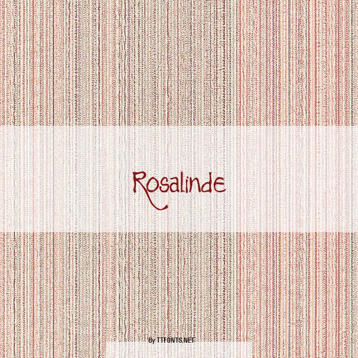 Rosalinde example