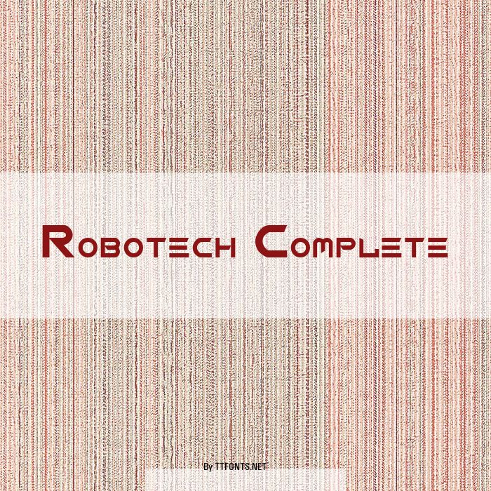 Robotech Complete example