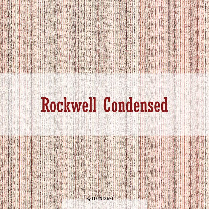Rockwell Condensed example
