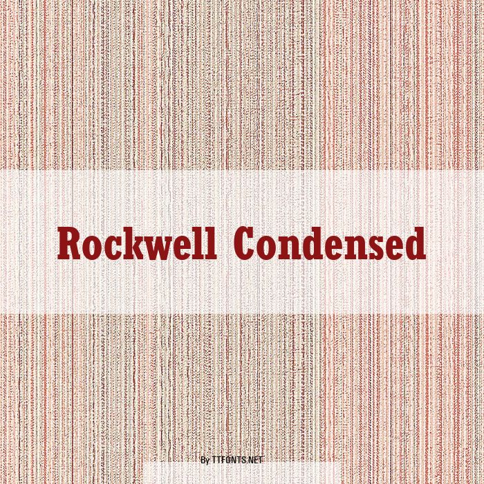 Rockwell Condensed example