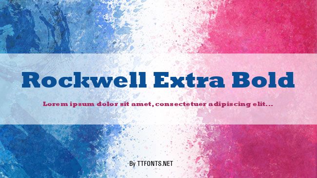 Rockwell Extra Bold example