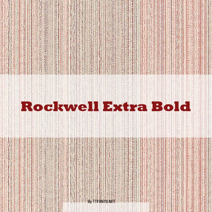 Rockwell Extra Bold example