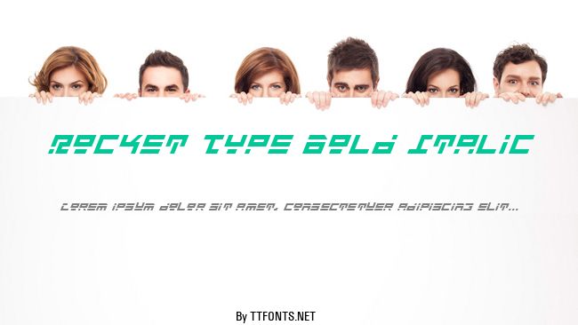 Rocket Type Bold Italic example