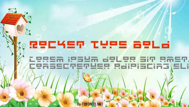 Rocket Type Bold example