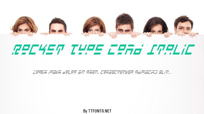 Rocket Type Cond Italic example
