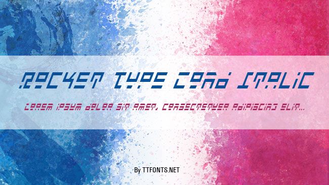 Rocket Type Cond Italic example