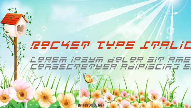 Rocket Type Italic example