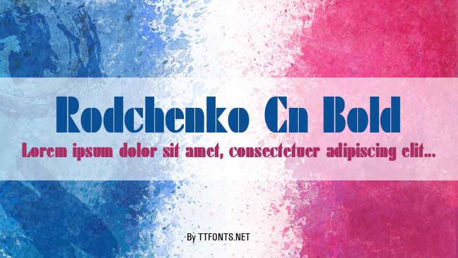 Rodchenko Cn Bold example