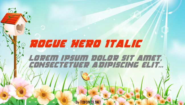 Rogue Hero Italic example