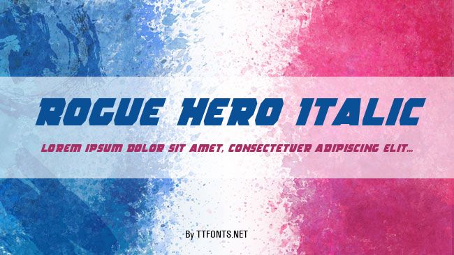 Rogue Hero Italic example
