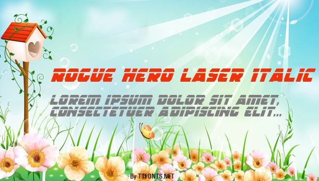 Rogue Hero Laser Italic example