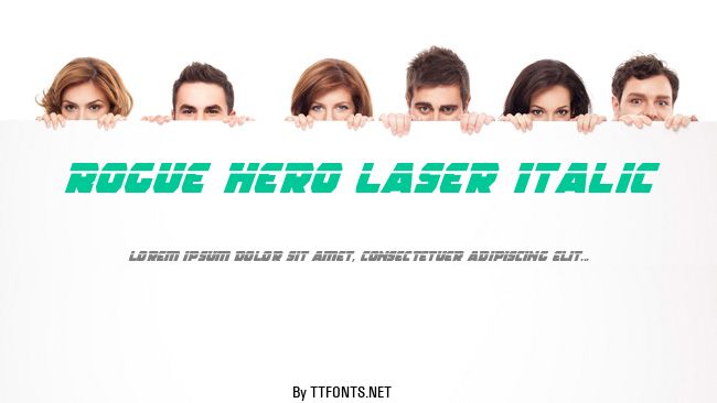 Rogue Hero Laser Italic example
