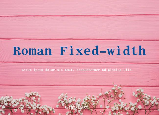 Roman Fixed-width example
