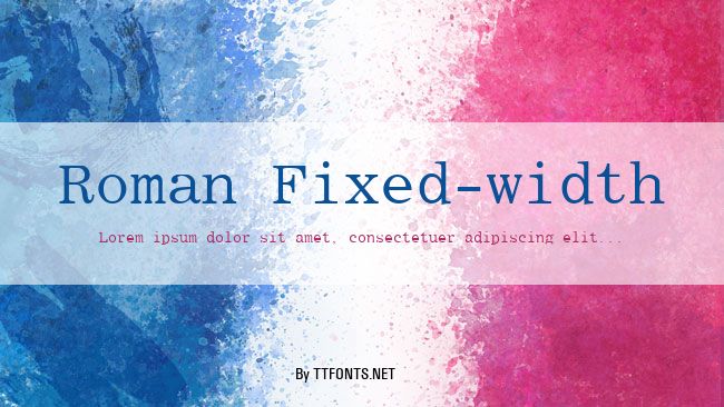 Roman Fixed-width example