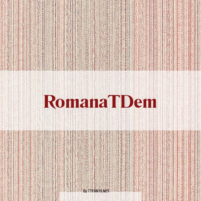 RomanaTDem example