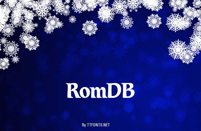 RomDB example