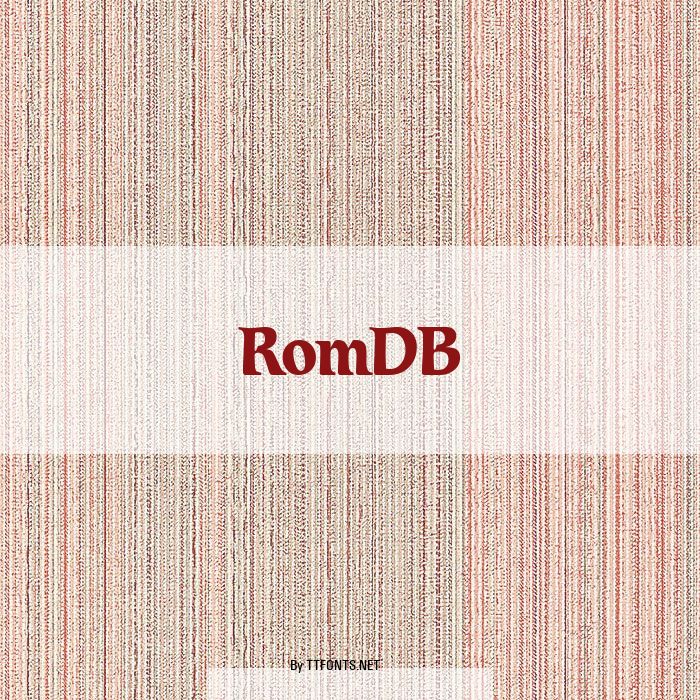 RomDB example