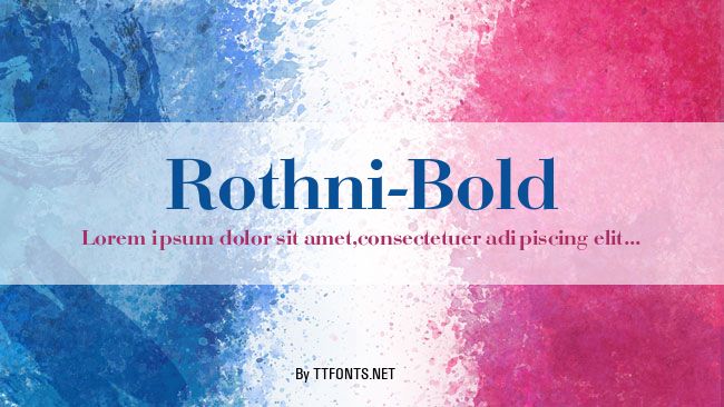 Rothni-Bold example