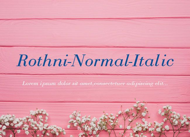 Rothni-Normal-Italic example