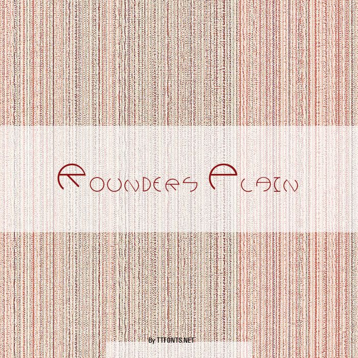 Rounders Plain example