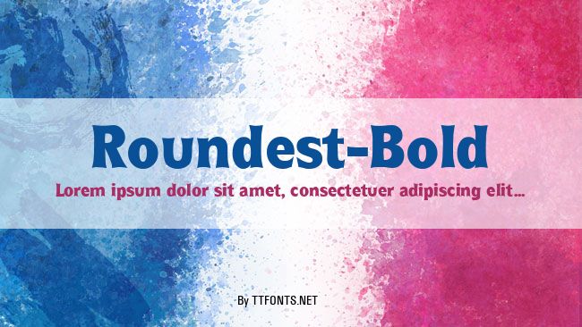 Roundest-Bold example