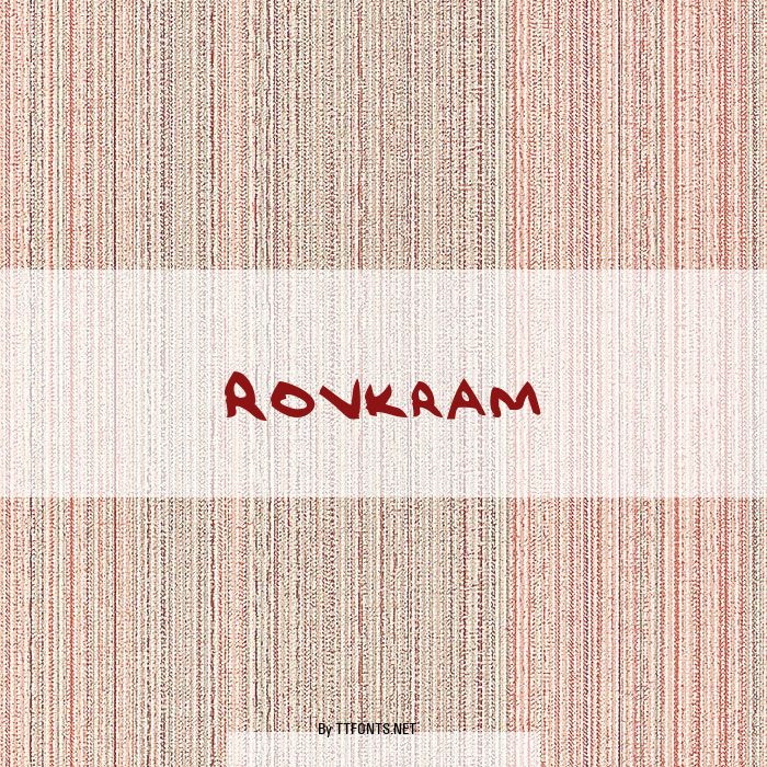 Rovkram example