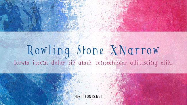 Rowling Stone XNarrow example