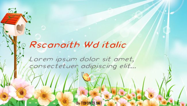 Rscanaith Wd italic example