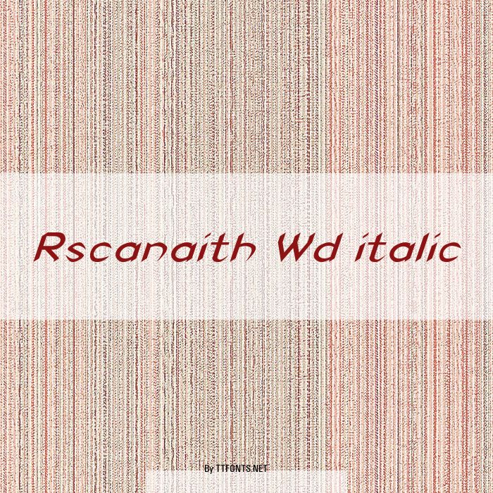 Rscanaith Wd italic example