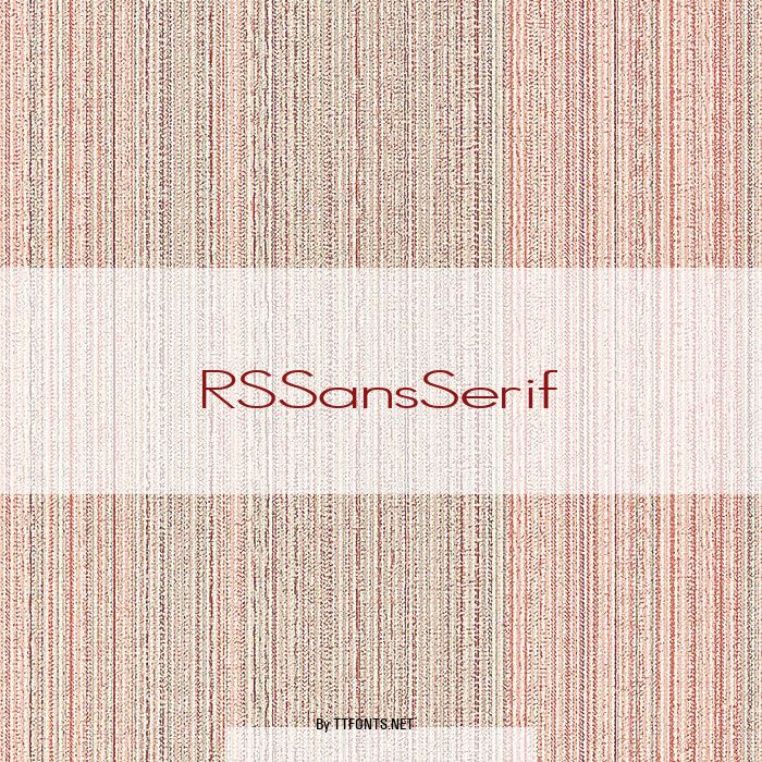 RSSansSerif example