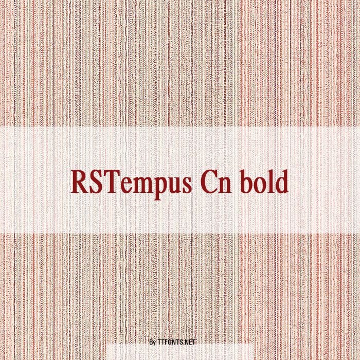 RSTempus Cn bold example