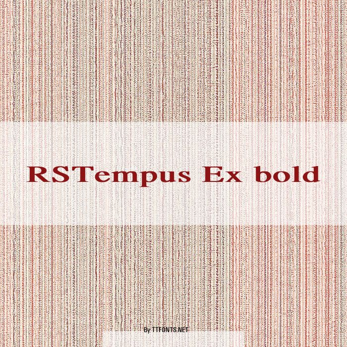 RSTempus Ex bold example