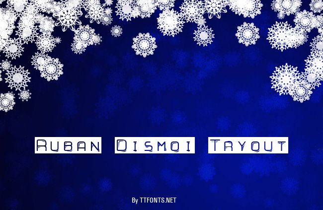 Ruban Dismoi Tryout example