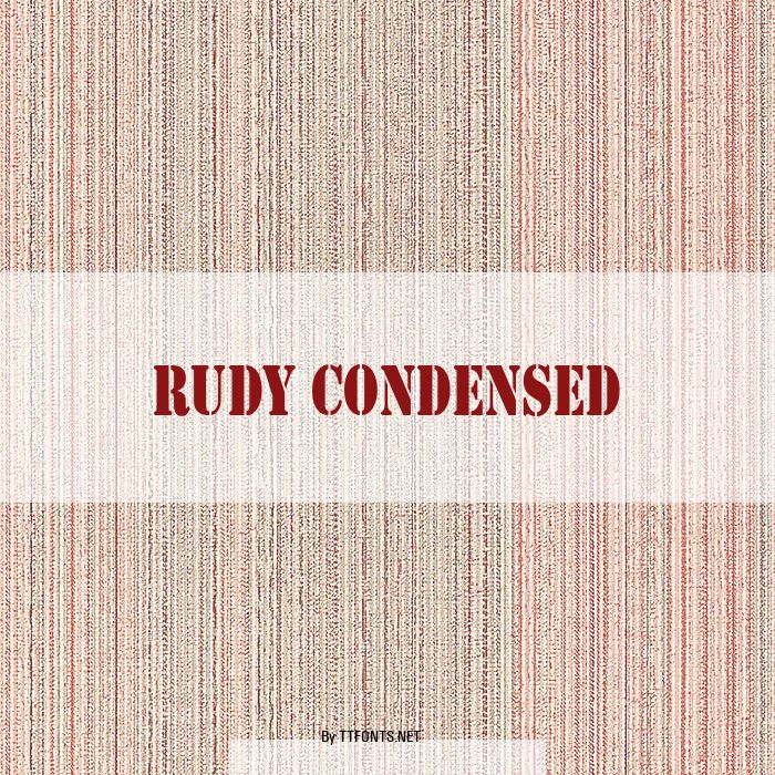 Rudy Condensed example