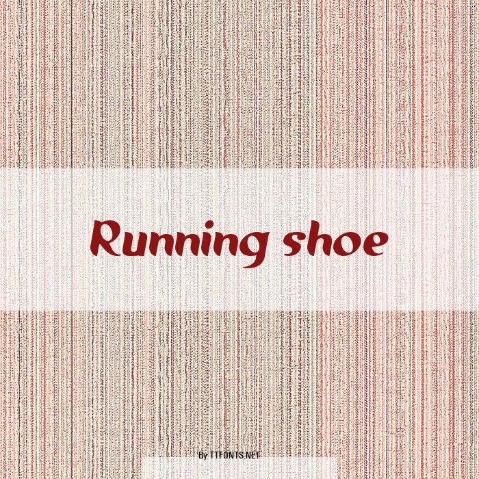 Running shoe example